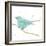 Gilded Bird I Teal-Shirley Novak-Framed Art Print