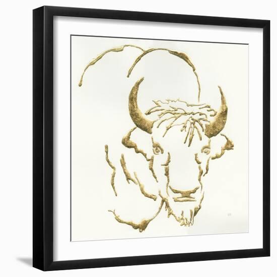 Gilded Bison-Chris Paschke-Framed Art Print