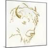 Gilded Buffalo-Chris Paschke-Mounted Art Print