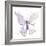 Gilded Butterflies II Lavender-Shirley Novak-Framed Art Print