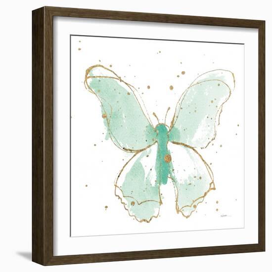 Gilded Butterflies II Mint-Shirley Novak-Framed Art Print