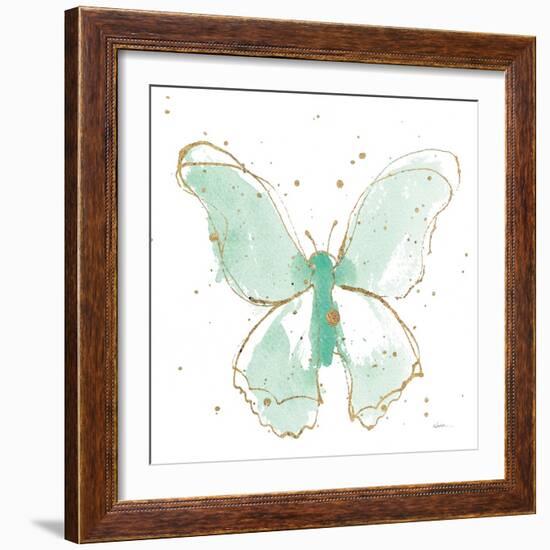 Gilded Butterflies II Mint-Shirley Novak-Framed Art Print