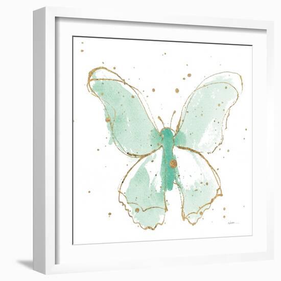 Gilded Butterflies II Mint-Shirley Novak-Framed Art Print