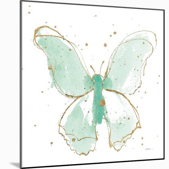 Gilded Butterflies II Mint-Shirley Novak-Mounted Art Print