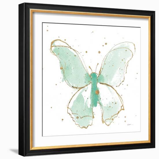 Gilded Butterflies II Mint-Shirley Novak-Framed Art Print