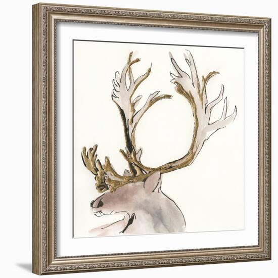 Gilded Caribou II-Chris Paschke-Framed Art Print