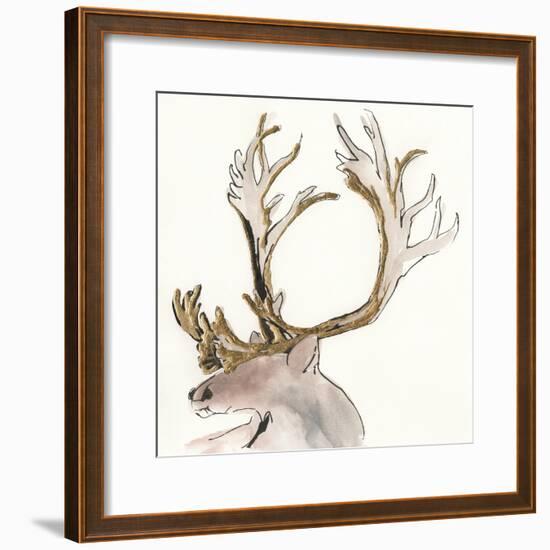 Gilded Caribou II-Chris Paschke-Framed Art Print