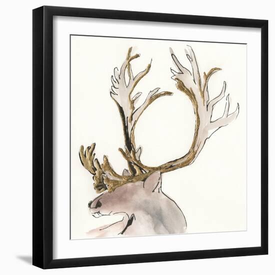 Gilded Caribou II-Chris Paschke-Framed Art Print