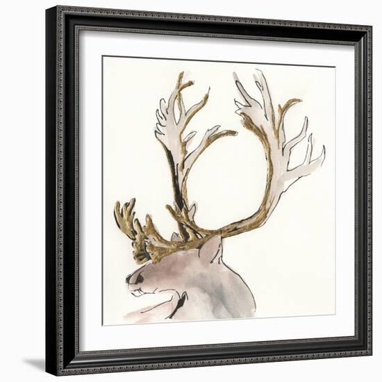 Gilded Caribou II-Chris Paschke-Framed Art Print