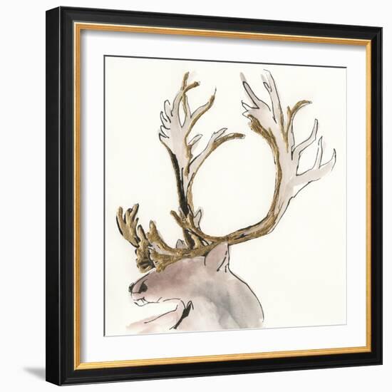 Gilded Caribou II-Chris Paschke-Framed Art Print