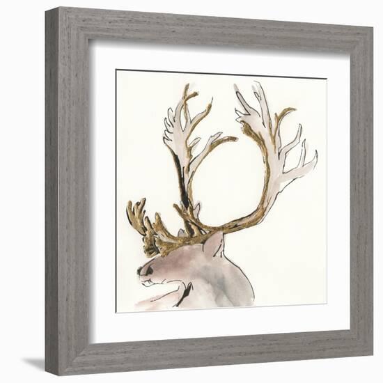 Gilded Caribou II-Chris Paschke-Framed Art Print