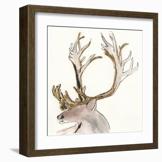 Gilded Caribou II-Chris Paschke-Framed Art Print