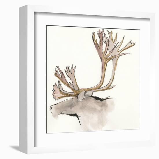 Gilded Caribou-Chris Paschke-Framed Art Print