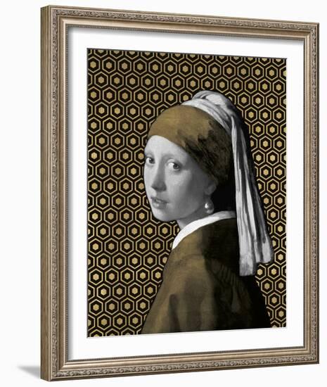 Gilded Earring (after Jan Vermeer)-Eccentric Accents-Framed Giclee Print