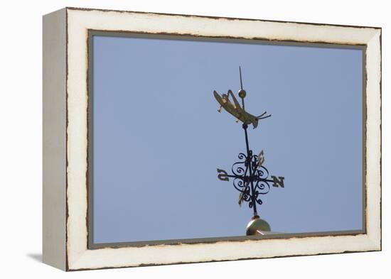 Gilded Grasshopper Weathervane on Faneuil Hall-null-Framed Stretched Canvas