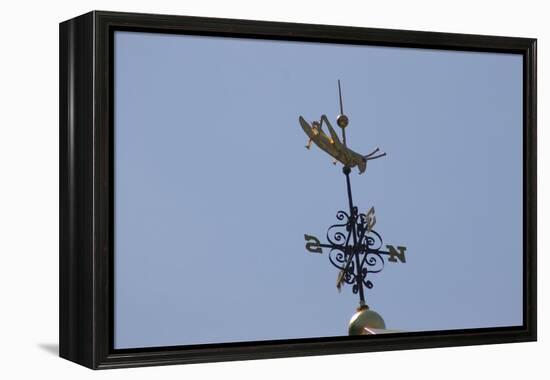 Gilded Grasshopper Weathervane on Faneuil Hall-null-Framed Stretched Canvas