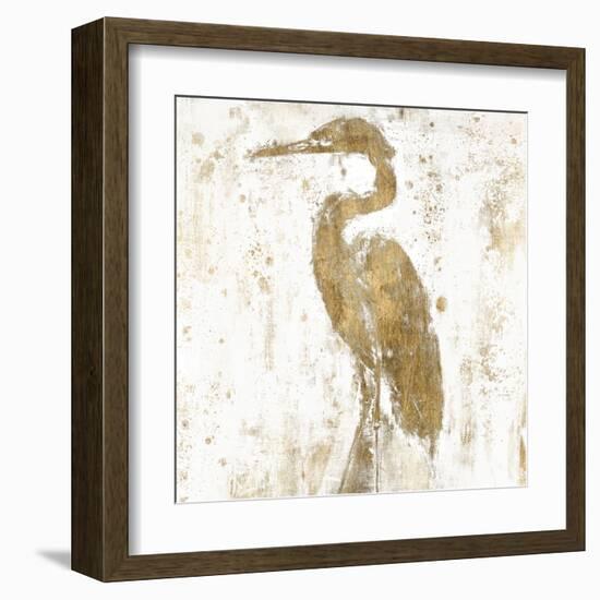 Gilded Heron II-Jennifer Goldberger-Framed Art Print