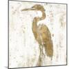 Gilded Heron II-Jennifer Goldberger-Mounted Art Print