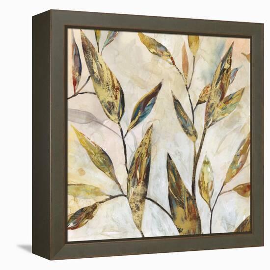 Gilded Leaves II-Carol Robinson-Framed Stretched Canvas