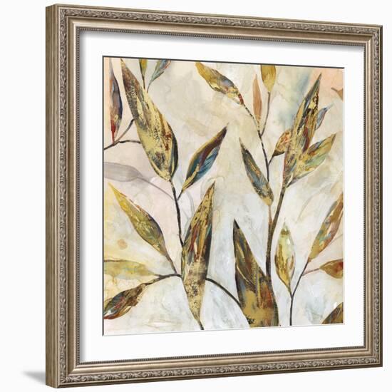 Gilded Leaves II-Carol Robinson-Framed Art Print