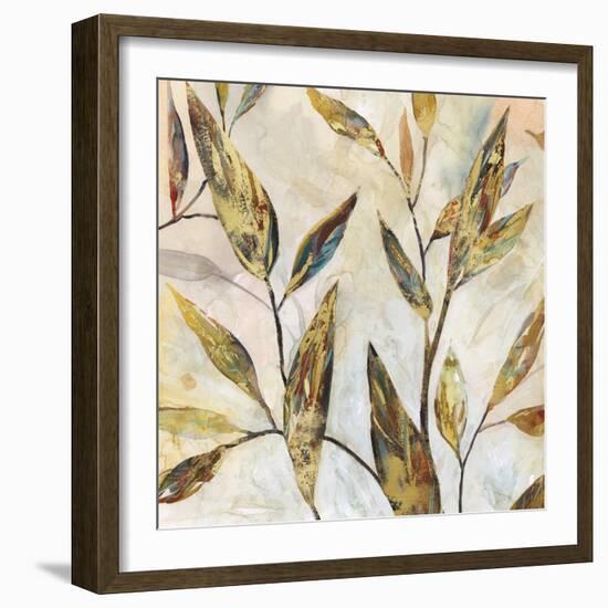 Gilded Leaves II-Carol Robinson-Framed Art Print