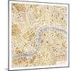 Gilded London Map-Laura Marshall-Mounted Art Print