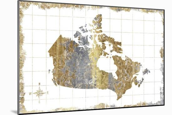 Gilded Map Canada-Wild Apple Portfolio-Mounted Art Print