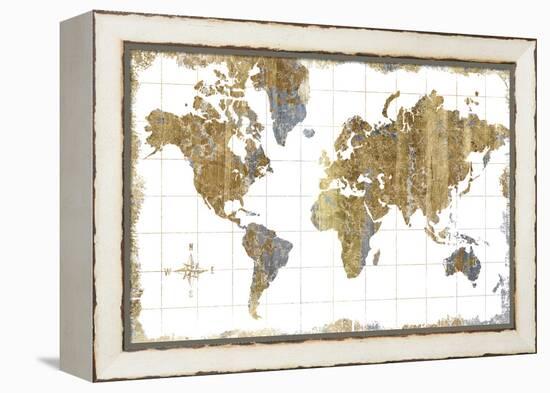 Gilded Map-Wild Apple Portfolio-Framed Stretched Canvas