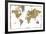 Gilded Map-Wild Apple Portfolio-Framed Premium Giclee Print