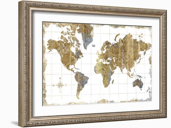 Gilded Map-Wild Apple Portfolio-Framed Art Print