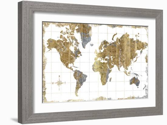 Gilded Map-Wild Apple Portfolio-Framed Art Print