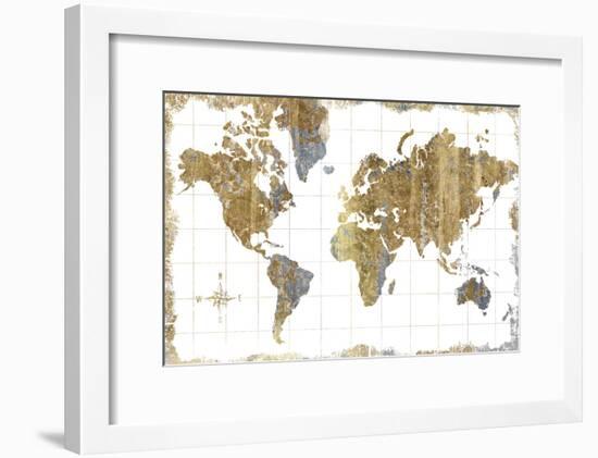 Gilded Map-Wild Apple Portfolio-Framed Art Print