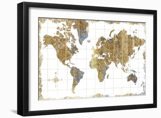 Gilded Map-Wild Apple Portfolio-Framed Art Print