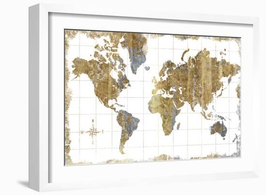 Gilded Map-Wild Apple Portfolio-Framed Art Print