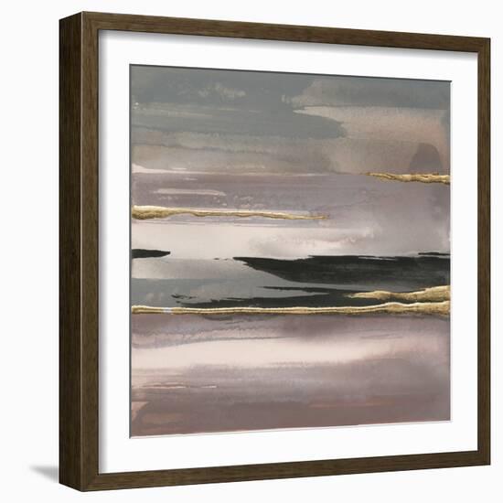 Gilded Morning Fog II-Chris Paschke-Framed Art Print