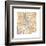 Gilded New York Map-Laura Marshall-Framed Art Print