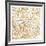 Gilded Paris Map-Laura Marshall-Framed Art Print