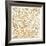 Gilded Paris Map-Laura Marshall-Framed Art Print