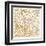 Gilded Paris Map-Laura Marshall-Framed Art Print