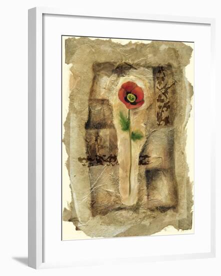 Gilded Poppy II-Jennifer Goldberger-Framed Art Print