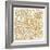 Gilded Rome Map-Laura Marshall-Framed Art Print