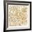 Gilded Rome Map-Laura Marshall-Framed Art Print