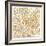 Gilded Rome Map-Laura Marshall-Framed Art Print