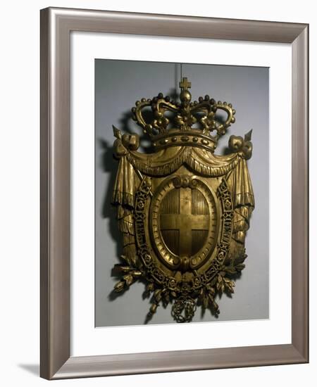 Gilded Savoy Coat of Arms, Italy-null-Framed Giclee Print