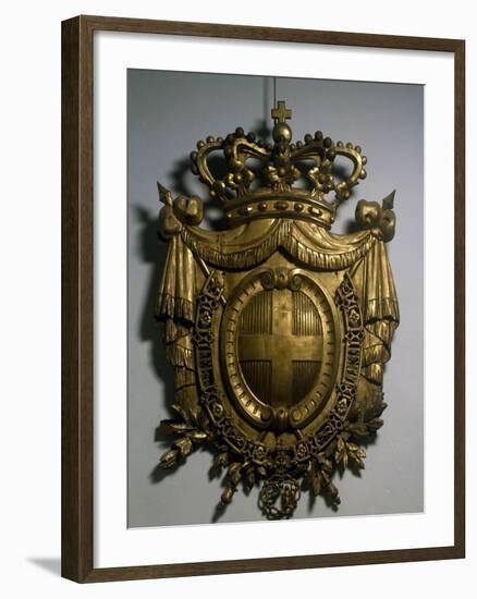 Gilded Savoy Coat of Arms, Italy-null-Framed Giclee Print