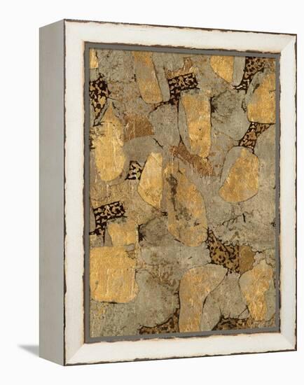 Gilded Stone Gold II-Hugo Wild-Framed Stretched Canvas