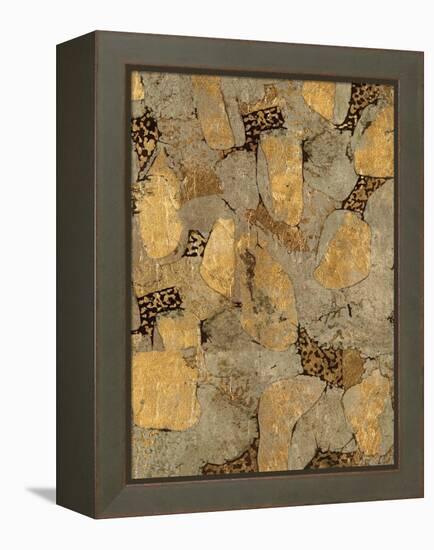 Gilded Stone Gold II-Hugo Wild-Framed Stretched Canvas