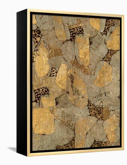 Gilded Stone Gold II-Hugo Wild-Framed Stretched Canvas