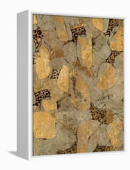 Gilded Stone Gold II-Hugo Wild-Framed Stretched Canvas