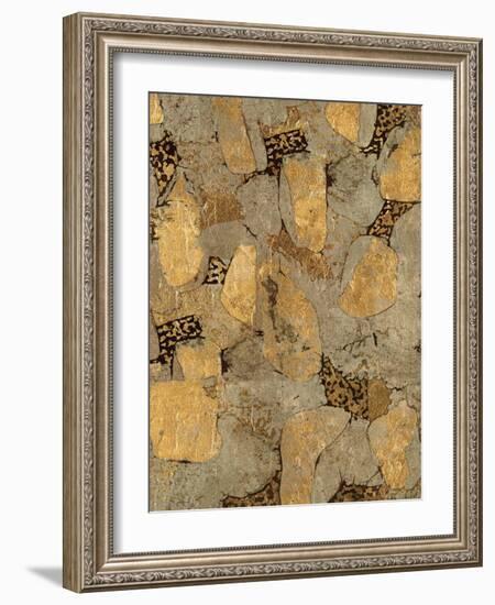 Gilded Stone Gold II-Hugo Wild-Framed Art Print